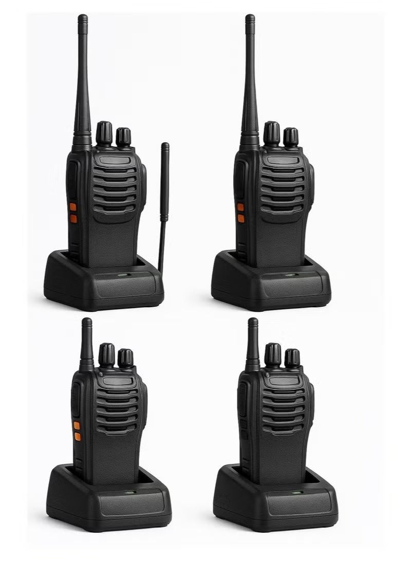 عبوة من 4 أجهزة اتصال لاسلكي محمولة Bf-888s للاستخدام الخارجي، بتردد PMR446 ميجاهرتز، إنتركوم بتردد أوروبي، من الشركة المصنعة (Spot) - Image 4